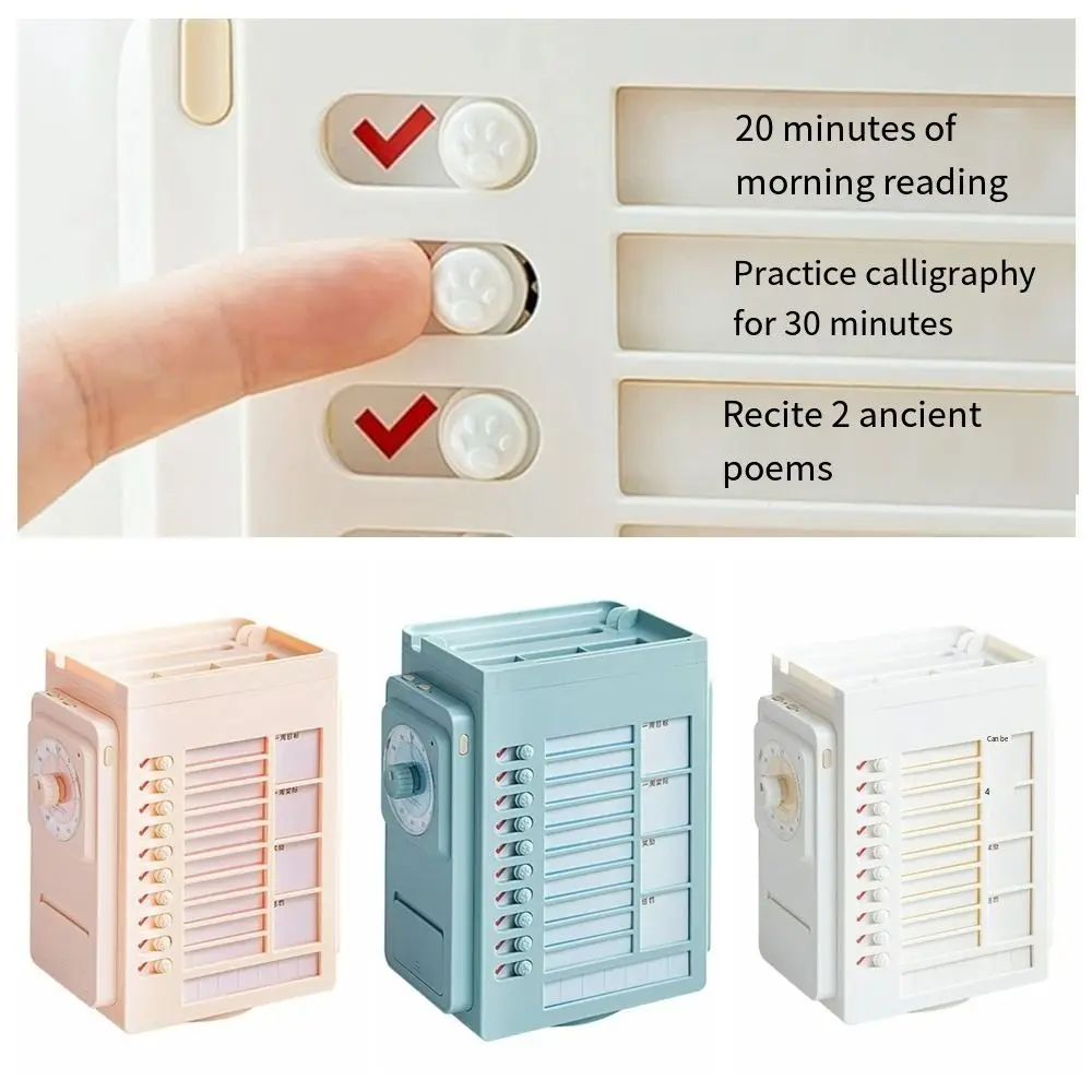 Mastering Time Management Good Habit Punch Card Rotating Pencil Holder Effective Daily Task Planning Board Task Management