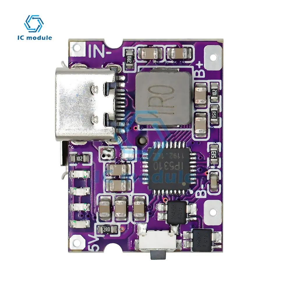 Dual Protection Type-c Charging and Discharging Integrated Module Charging Bank Main Board 3A Can Charge Mobile Phone 5V To 4.2V