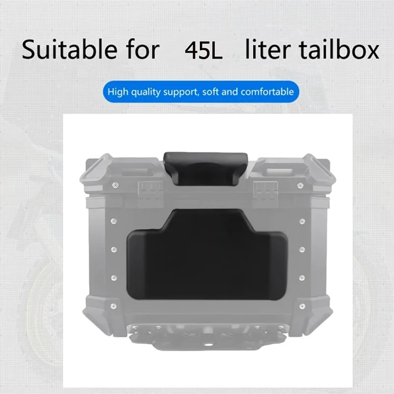 1Pc Universal Motorcycle Passenger Backrest Back Pad Universal Self-adhesive Shockproof Moto Rear Top Case Box Luggage Cushion image 6