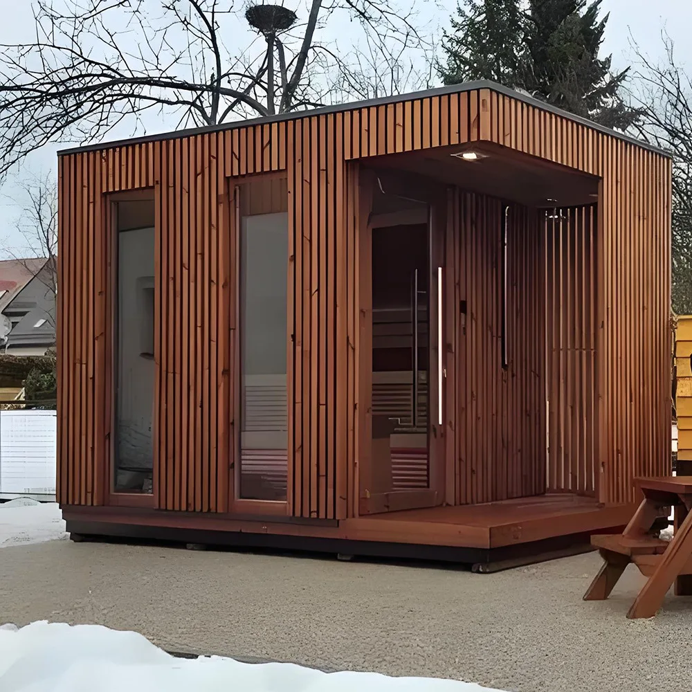 Anzahlungsverarbeitung Kanadische Sauna mit rotem Zedernholz