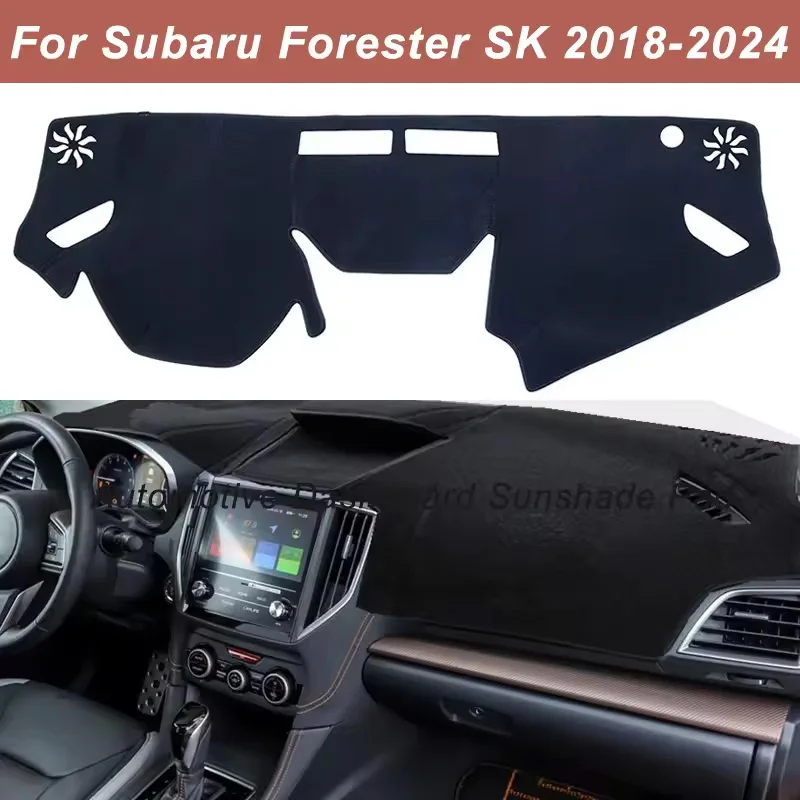 Dashboard Cover Dash Mat For Subaru Forester SK 2018-2024 Anti-Glare Non-Slip Sun Shade Interior Protector