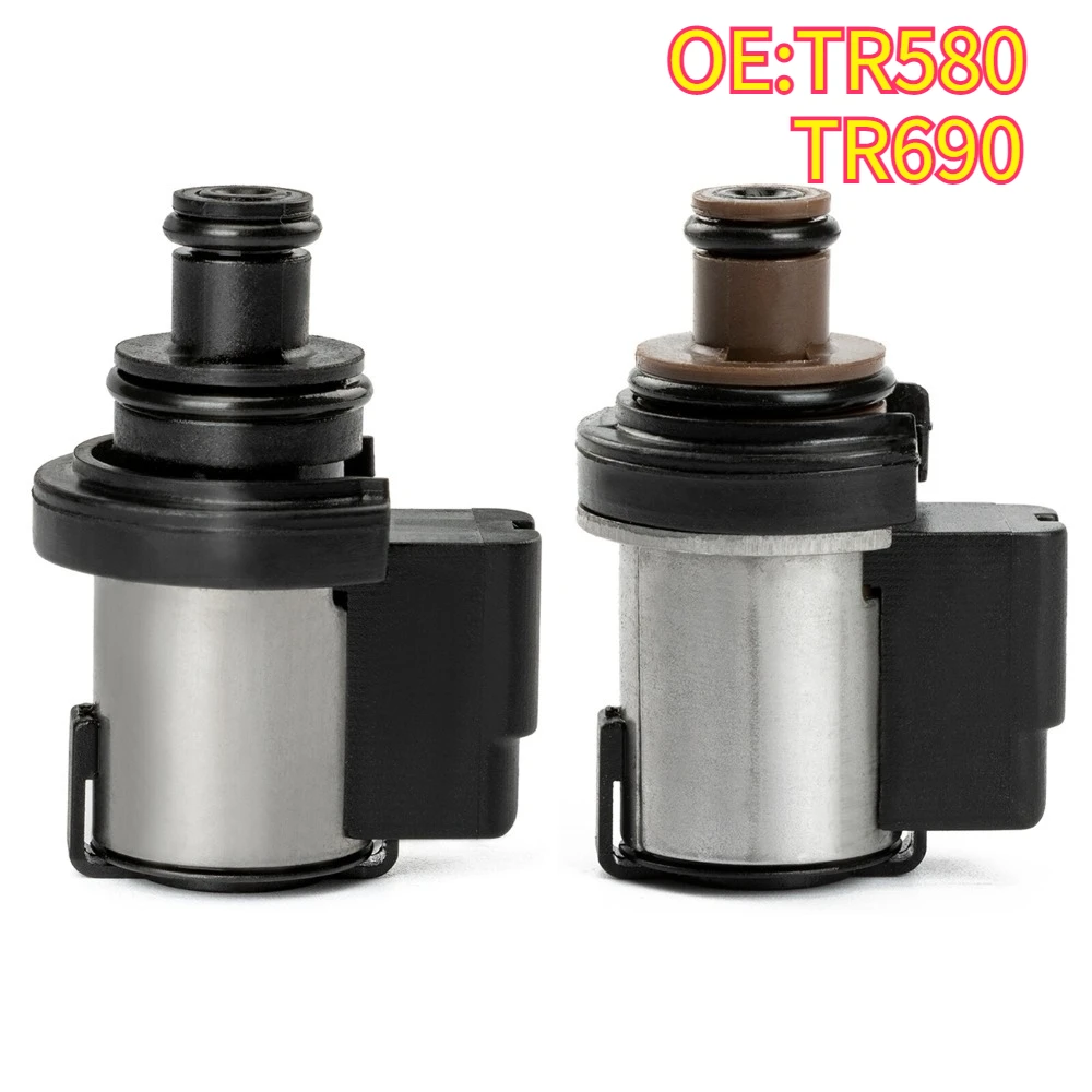 

High quality New For 2Pcs TR580 TR690 Genuine New CVT Torque Converter Lockup Solenoid 3.2-3.7Ω 12.2Ω-13.2Ω Subaru 31825AA050
