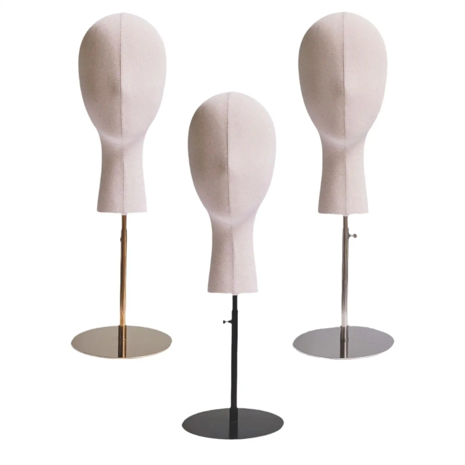 Wigs Head Wigs Holder with Base Adjustable Height Mannequin Head for Wigs Hat Stand for Hairdresser Training Home Salon