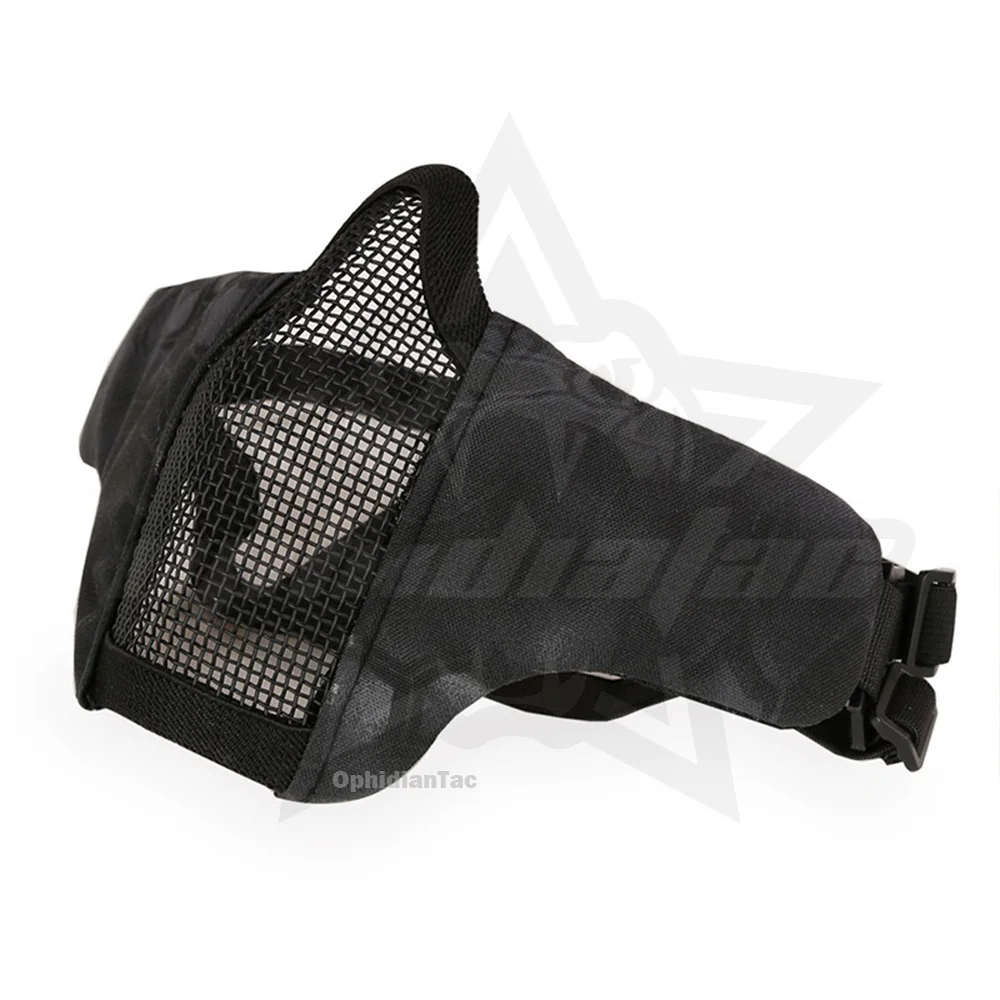 Outdoor cycling mask carbon steel mesh breathable half face mask CS field protection mask
