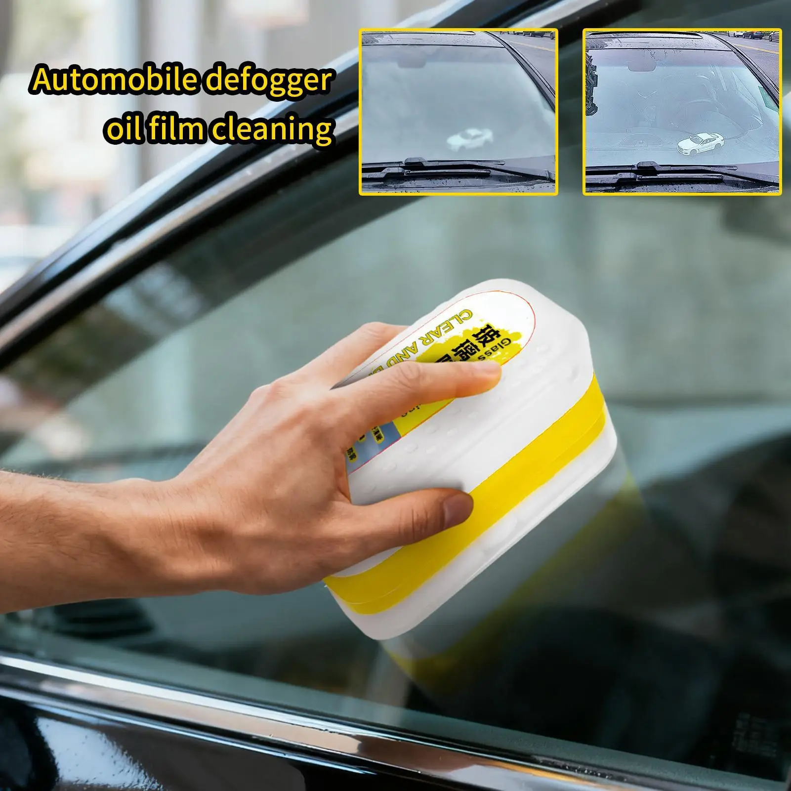 

Щетка для чистки масляной пленки для окон автомобиля, 180 мл, щетка для очистки противотуманной пленки, средство для очистки масляной пленки для автомобильных окон для внешнего вида заднего вида
