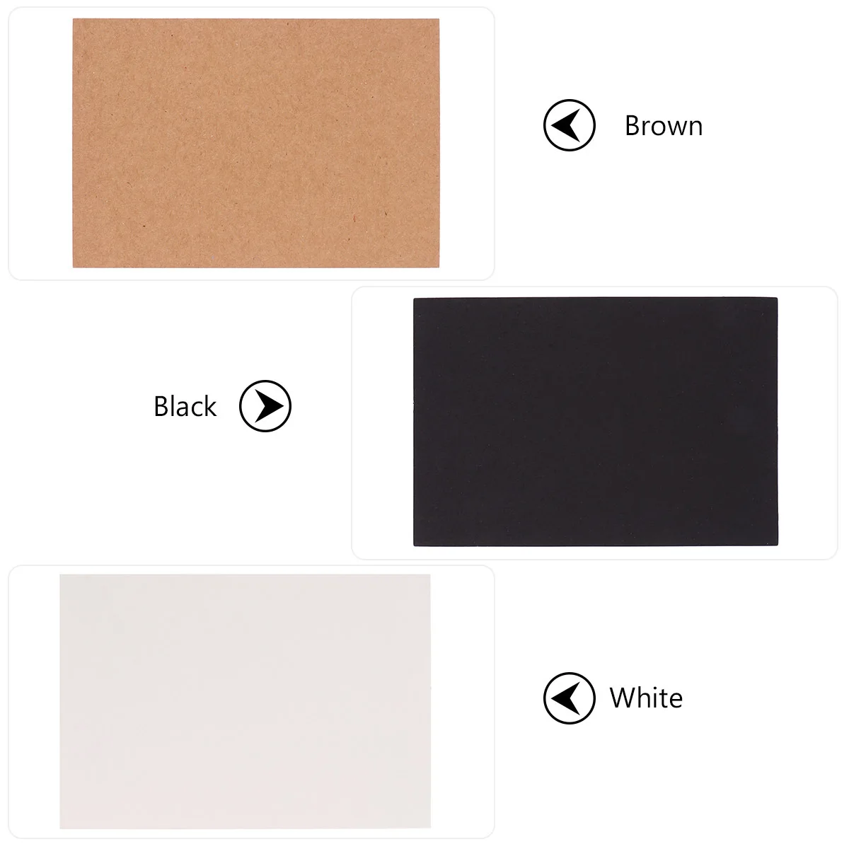 1Set Kraft Paper Cards Three Color DIY Card Set Thick Premium Paper Greeting Cards Postcards Suitable Wedding Birthday Message