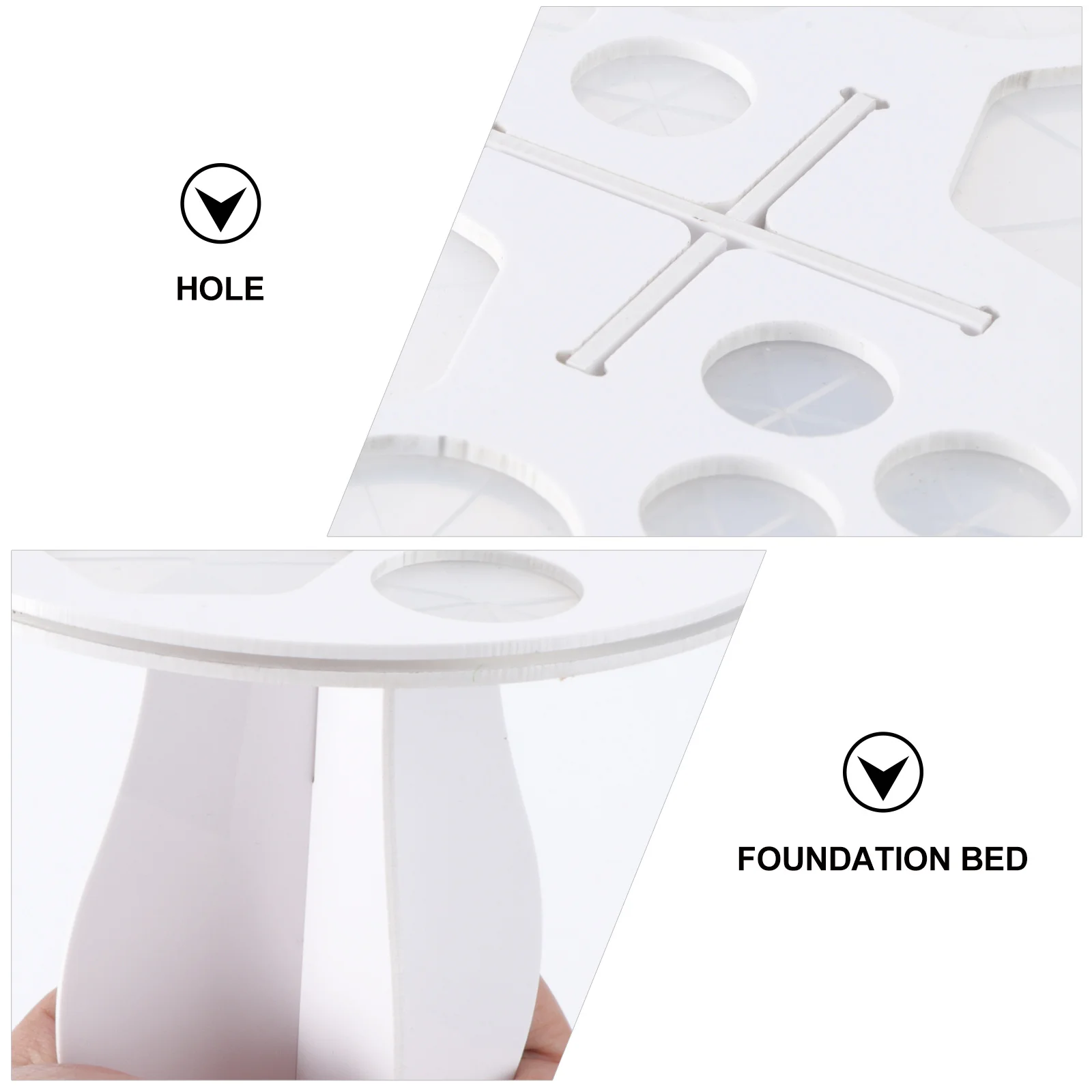 

1Pcs Makeup Brush Drying Rack 14 Holes White Holder Organizer Stand Brush Shelf Professional and Personal Use