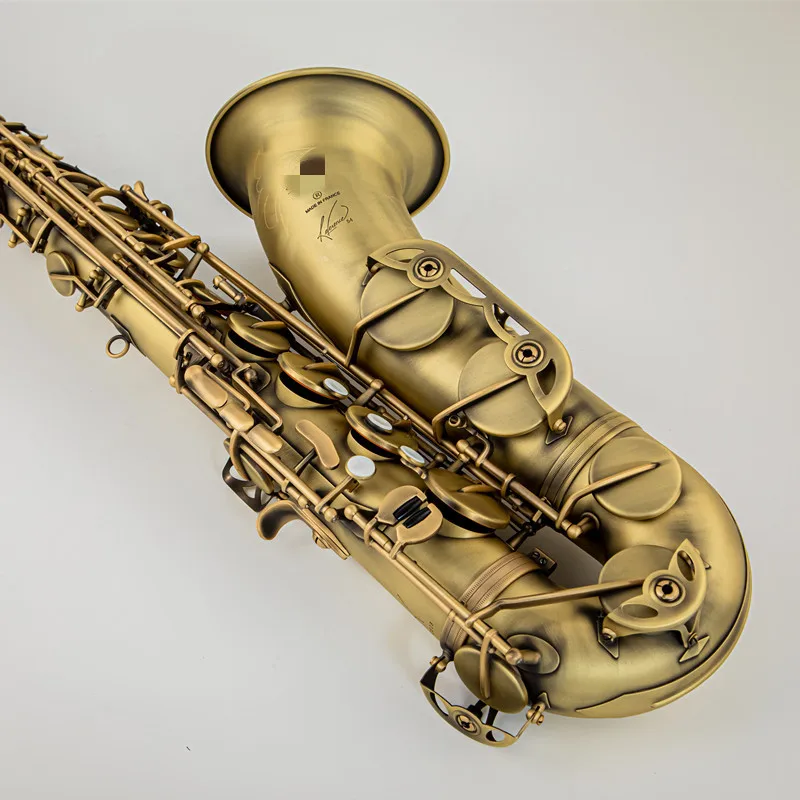 Real Pictures  Tenor Saxophone Reference Antique Copper B Flat Woodwind Instrument With Case Mouthpiece Reeds Neck