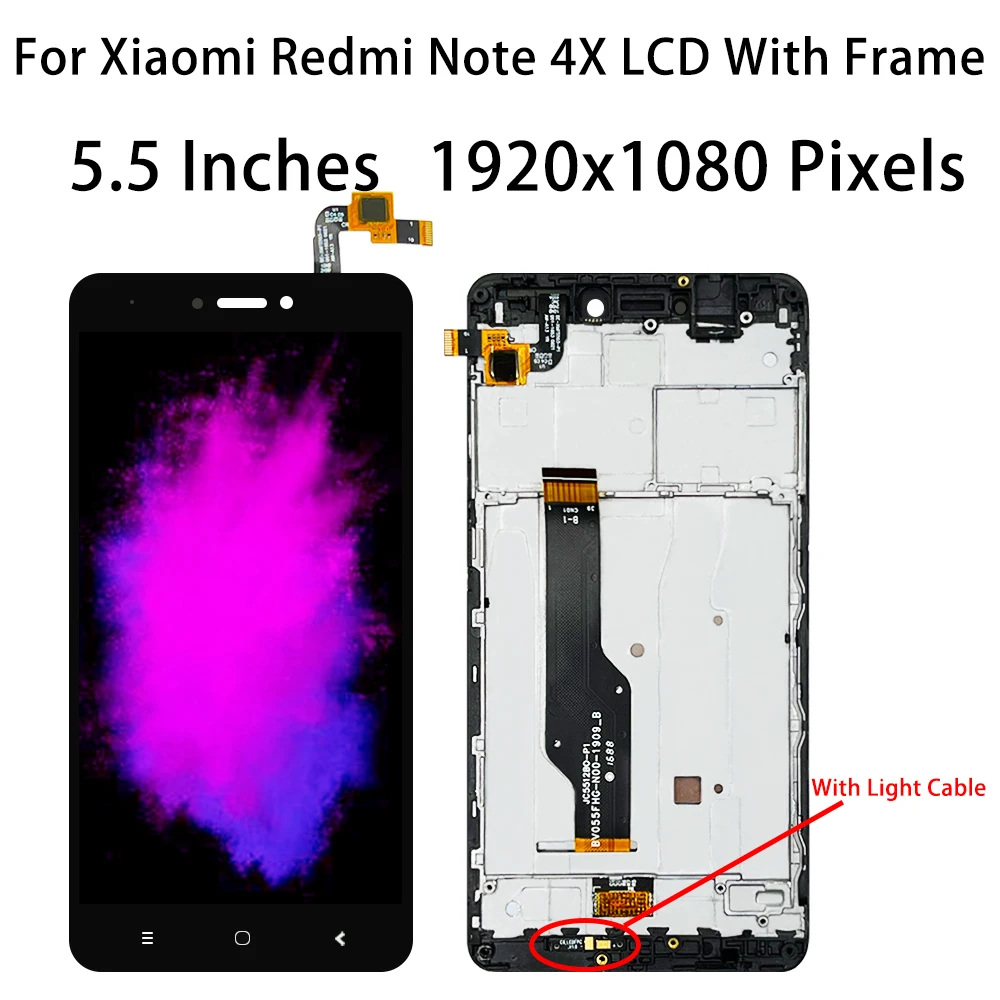 Display LCD para Xiaomi Redmi Note 4, Versão Global, Snapdragon 625, Digitalizador De Tela De Toque Com Moldura, Novo, Original, 5.5\