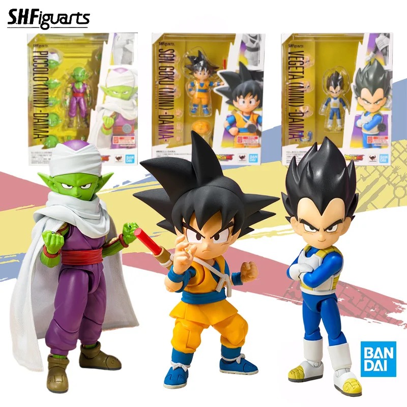 

Bandai Original SHF Dragon Ball DAIMA SON GOKU (MINI) VEGETA (MINI) PICCOLO (MINI) Anime Action Collection Model Toy Ornaments