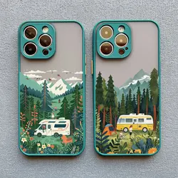 Forest Landscape Travel Recreational Vehicle Phone Case For iPhone 17 16 15 14 11 12 13 Mini Pro Max 16 15 Plus X XR XS Funda