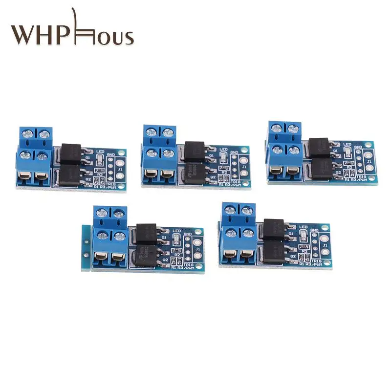 5Pcs 15A 400W MOS FET Trigger Switch Drive Module PWM Regulator Control Panel for arduino DC 5V 12V 36V