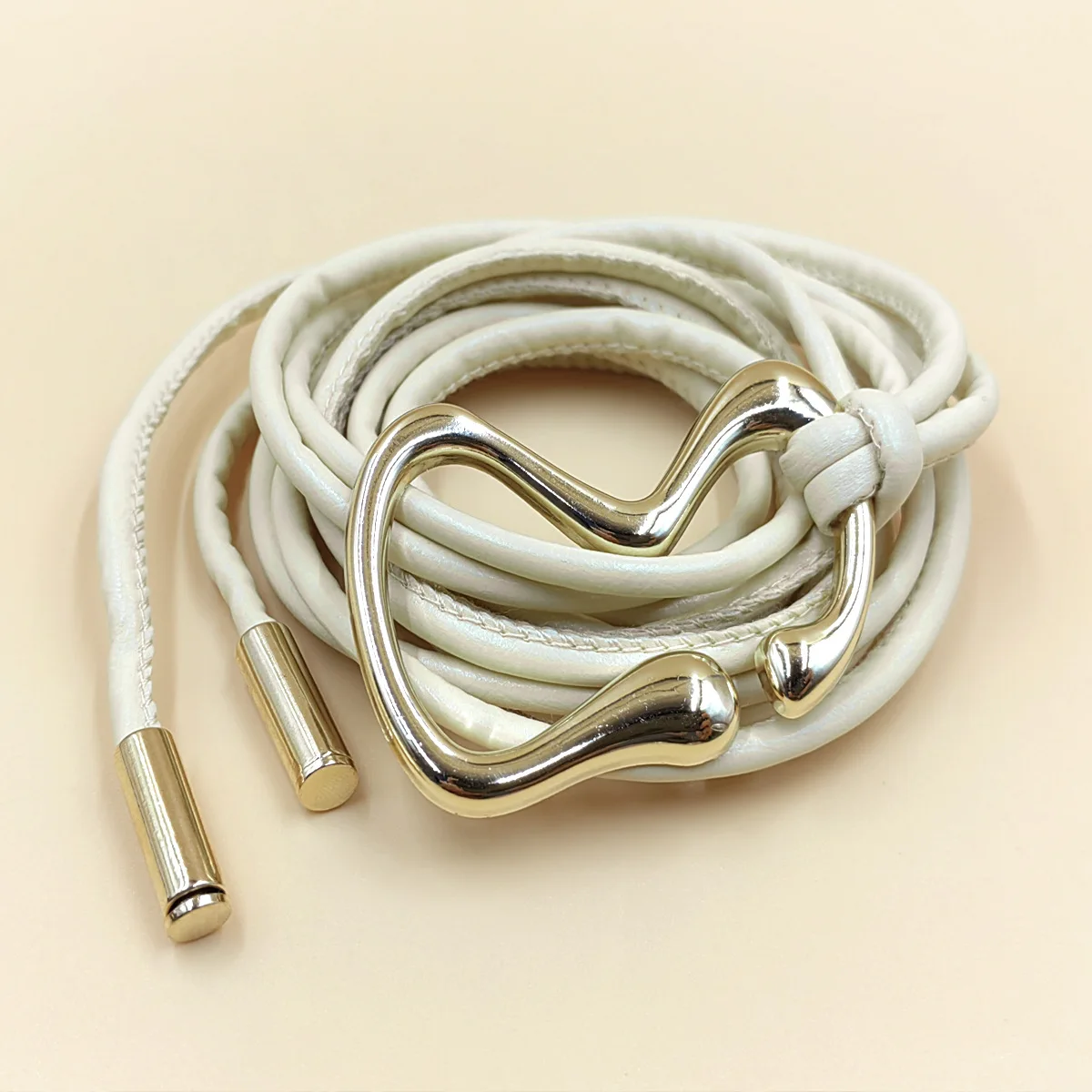 Cinturón anudado con cuerda de cuero para mujer coreana, cinturón fino, moda femenina, vestido sencillo, camisa, faja decorativa, correas de cintura