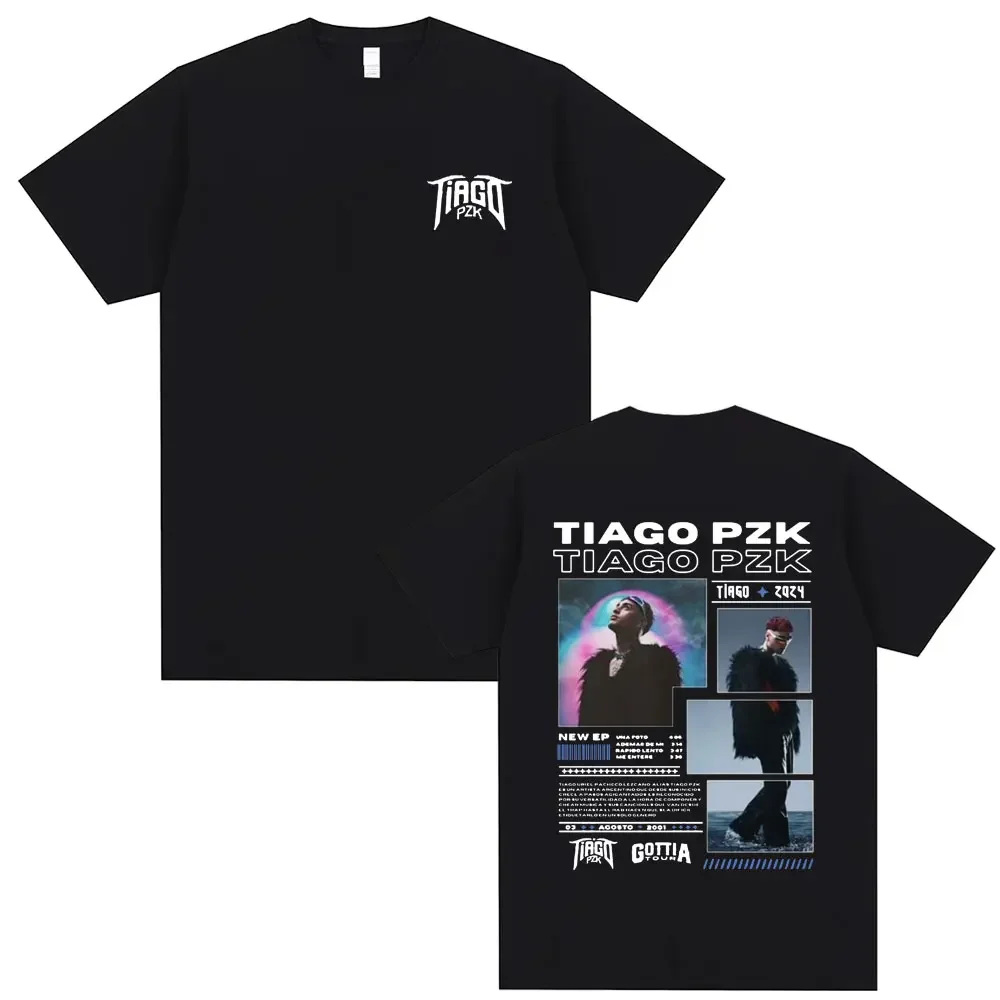 Hot Rapper Tiago Pzk Gottia Tour T Shirts Men Women Hip Hop Fashion Oversized T-shirt Men's Casual Cotton T-shirts Short Sleeve