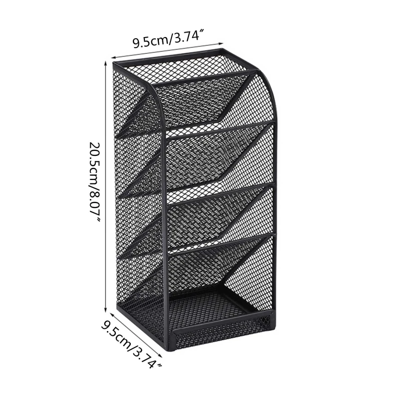 4 Girds شبكة حامل القلم الرصاص القلم كأس القرطاسية منظم سطح المكتب سعة كبيرة للرجال النساء طالب مكتب عامل