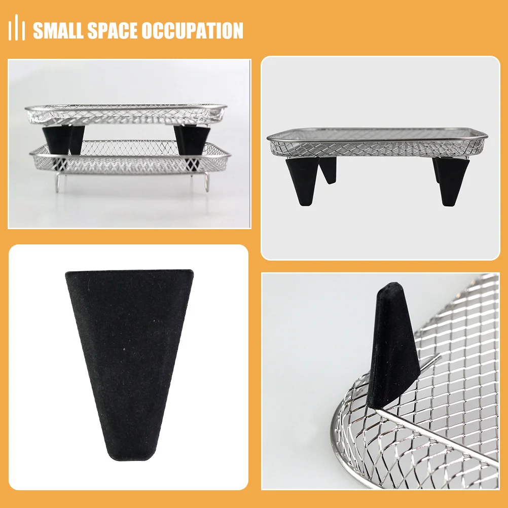 8Pcs Silicone Air Fryer Corner Bumper Pads Stable Non Slip Feet Dishwasher Safe Protective Pads for Dehydrator Racks