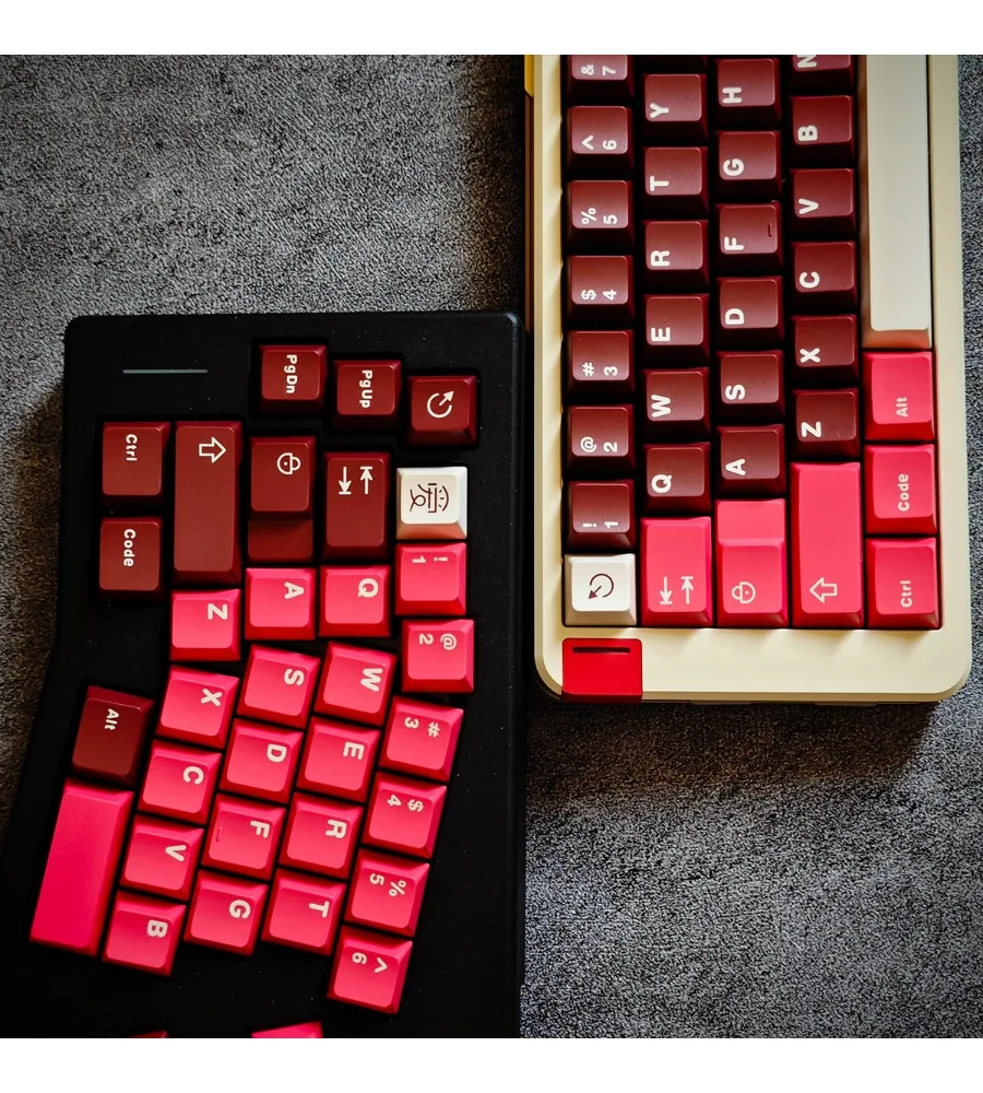 Golden velvet cake magnetic axis mechanical keyboard keycap ABS two-color original factory highly suitable for Wooting