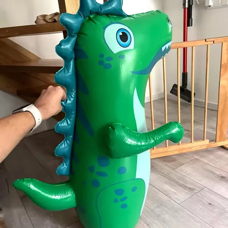 Vaso inflable para niños, bolsa de boxeo de pie, dinosaurio relleno de aire, suministro de actividades en la playa, juguete de fiesta familiar