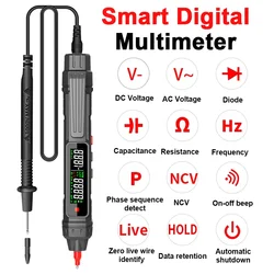 Multimeter Digital Pen Type Auto Range Non Contact Voltage Meter Resistance Diode NCV Multimetro Capacitance High Precision Tool