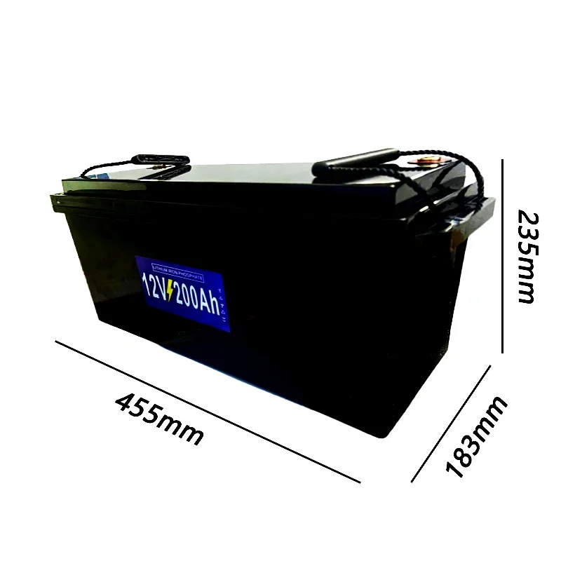 NEW 12V LiFePO4 Battery 200AH Built-in BMS Lithium Iron Phosphate Cell for Golf Cart Outdoor Camping Solar Storage