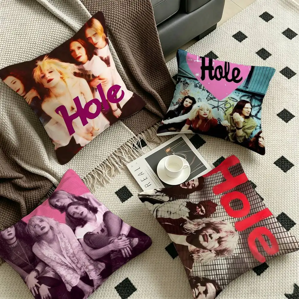 Alternative Rock Band H-Hole Cushion Cover Inches Farmhouse Decor Home Throw Pillow Covers for Couch Decorations