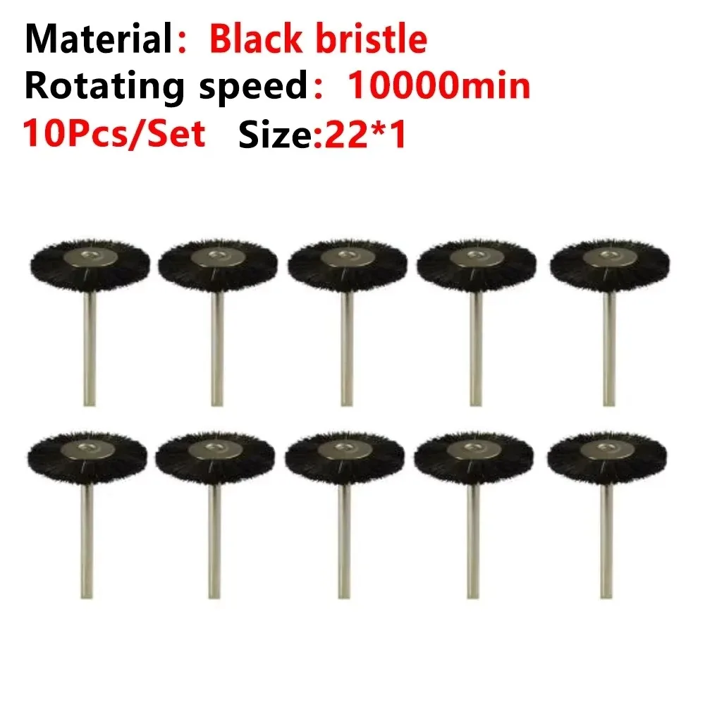 10pcs Dental Polishing Brush Wheel HP 2.35mm White Goat Hair Polisher for Low Speed Handpiece Lab Polish Dentistry Tools view 5