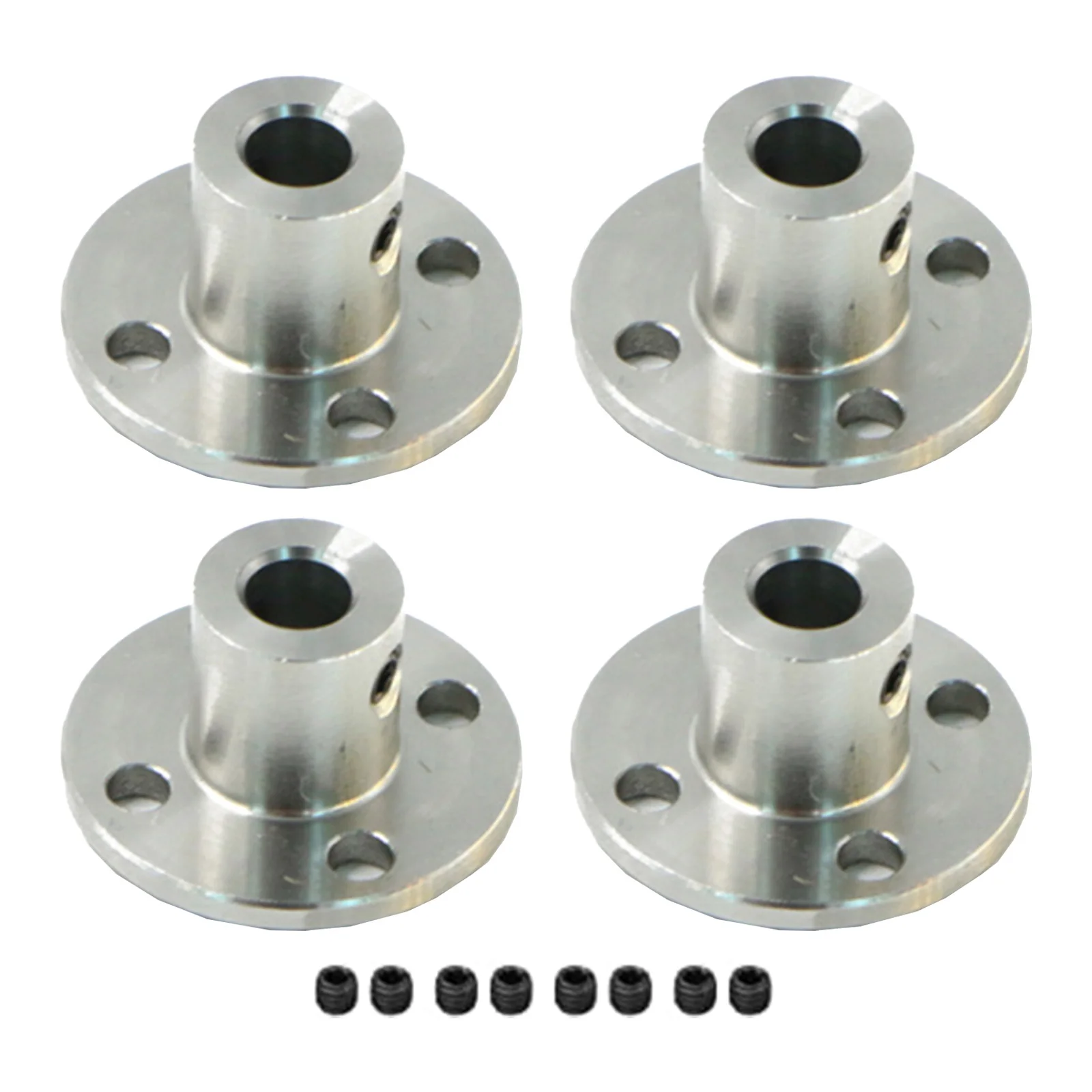 Screws Flange Coupling Motor Guide For Model Shafts Power Tools 22x22x12mm 4pcs 6mm Inner Diameter Flange Couplings Practical