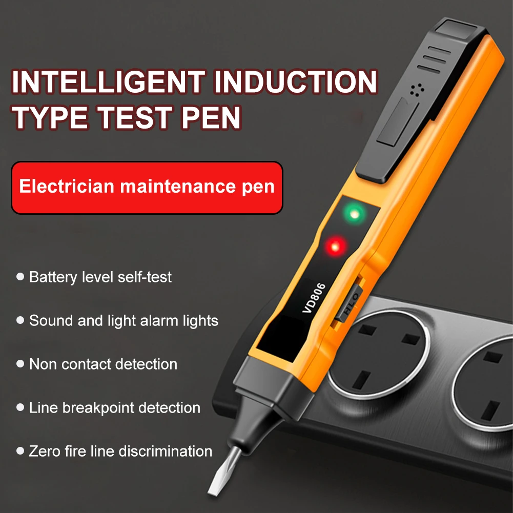 70-250V Electric Indicator AC/DC Voltage Meter Electric Voltage Detector Pen Non-contact Inductive Voltage Tester Pen