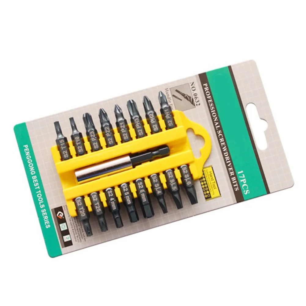 Drill Bit Screwdriver Bits 17pcs 1Set Blue Brand New High Quality PH1-H6 Steel Cordless Screwdrivers Hand Tools