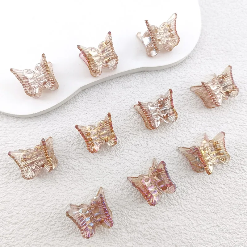 10 stücke Ins Mini Schmetterling Haar Klaue Clips Bunte Trendy Nette Kleine Clips Mehrfarbige Mädchen Haar Clips Haarnadel Haar Zubehör – Detail 14