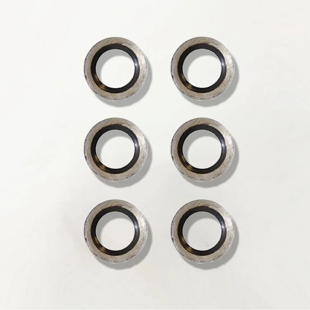 6pc Engine Oil Drain Plug Gaskets for Dodge Cummins 1994-2001 Diesel 5.9L Engine 22mm Oil Drain Gasket Set