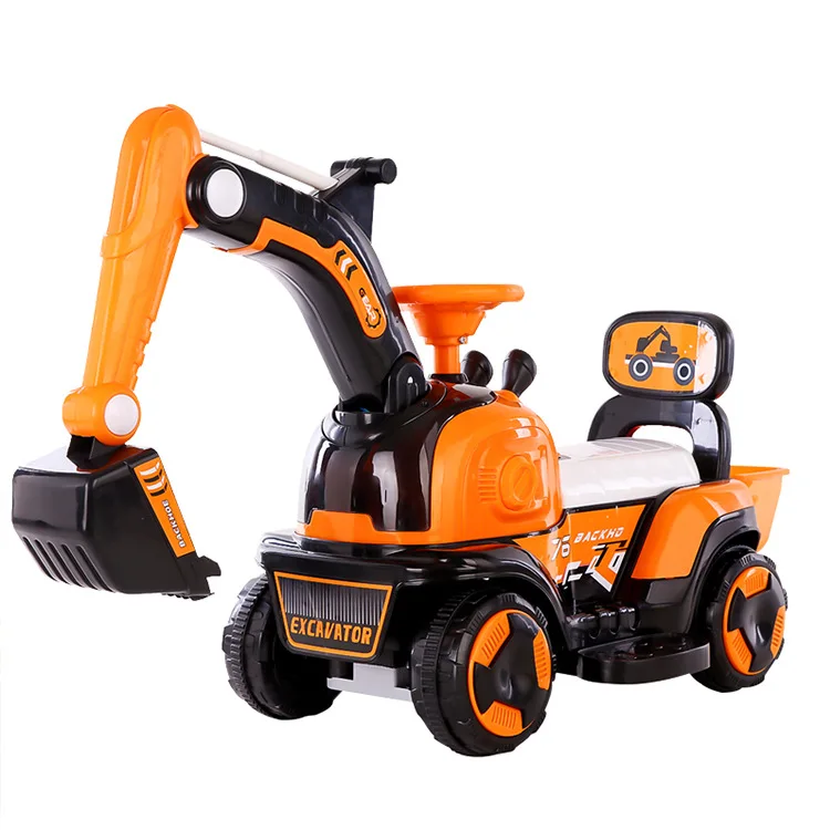 Excavator Toy Car Engineering Vehicle Boy Oversized Can Sit and Ride Excavator Children\'s Electric Excavator Can Sit on People