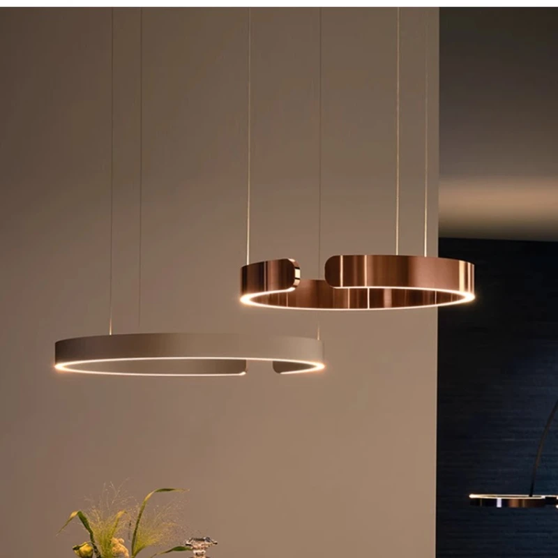 

German designer living room dining room bar dining room simple villa intelligent color grading dimming lifting light