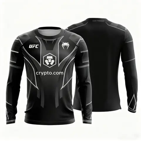 Ufc clássico topo boxer manga comprida roupas esportivas outono inverno masculino e feminino mma treinamento correndo camisa luta noite topo ﻿