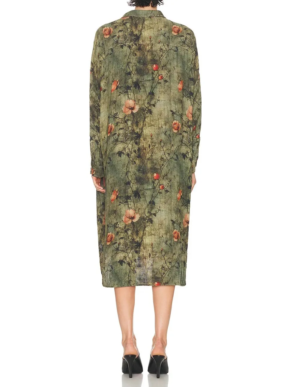 2025 New Women's 100%cotton Reversible Double-Sided Print Floral&Plaid Bohemian Long Robe Dress – Oversized Style, Vintage Chic