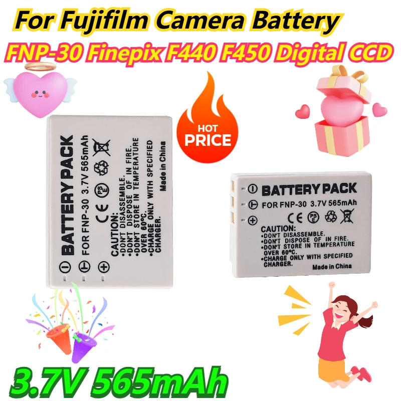 

3.7V 565mAh For Fujifilm FNP-30 Finepix F440 F450 Digital CCD Camera Battery