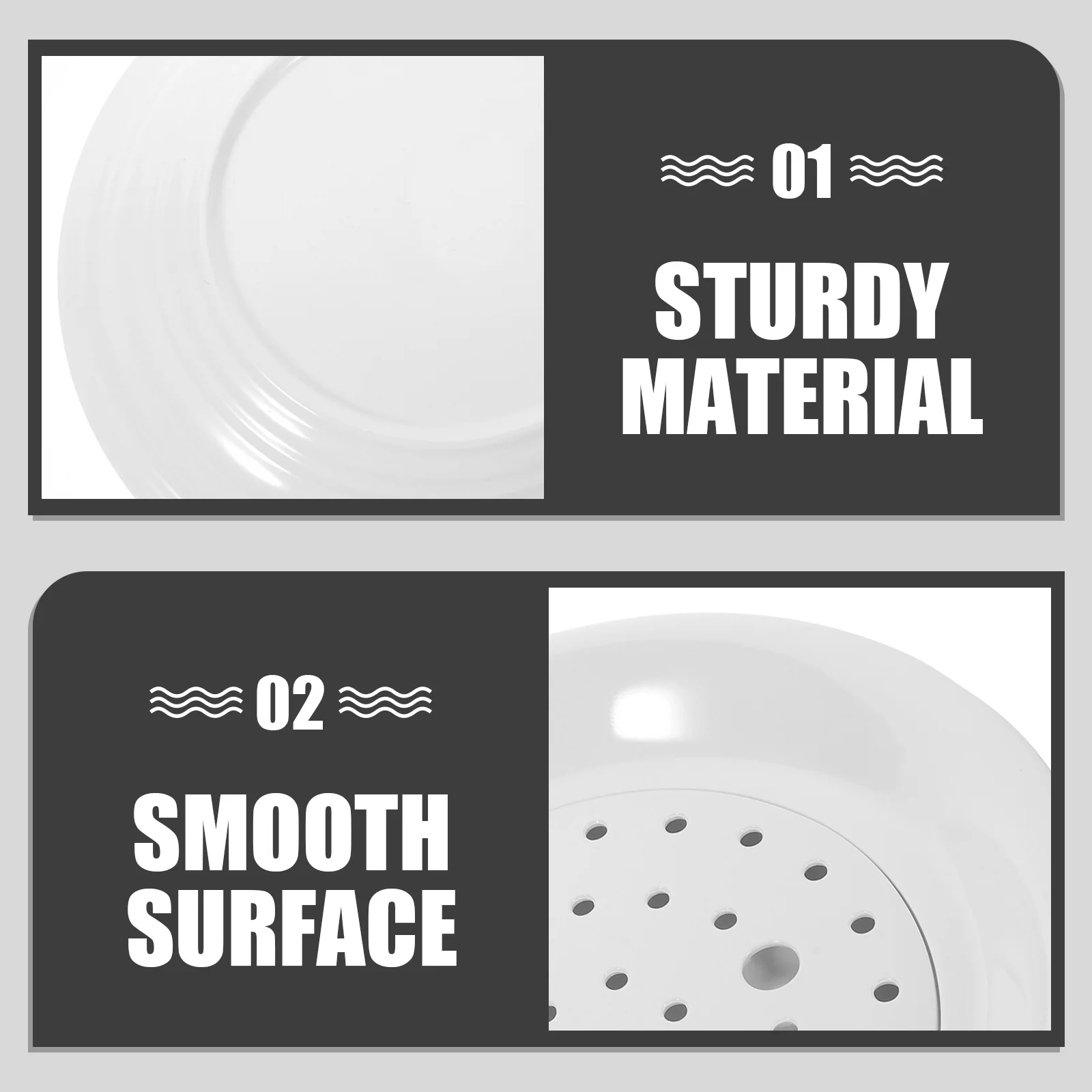 

1Pcs Melamine Dumpling Draining Plate Double-Layer Creative Kitchen Tableware Not Easy to Crack Or Deform