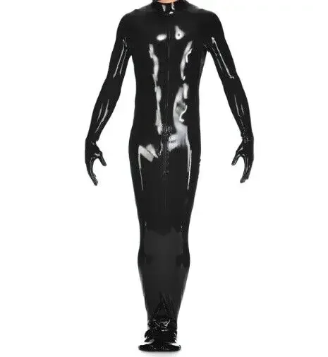 Latex rubber black sleeping bag cosplay tight fitting clothes,    sleeve   clothes S-XXL