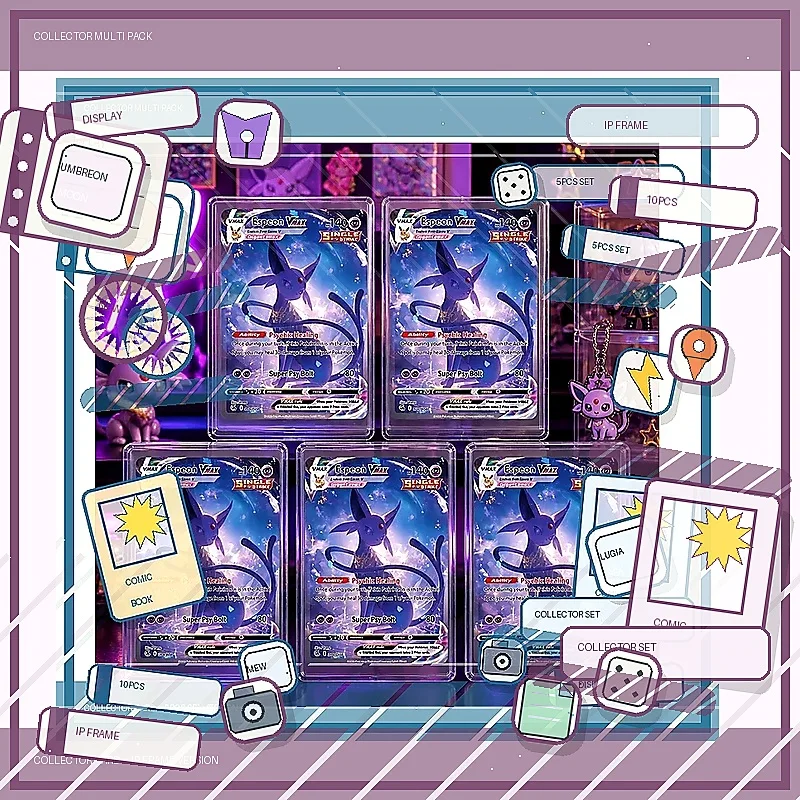 Espeon VMAX 006/006 en DIY Collection Cards Self Made Single Card Classic Game Anime Card Gift Toy 5PCS 10PCS Set