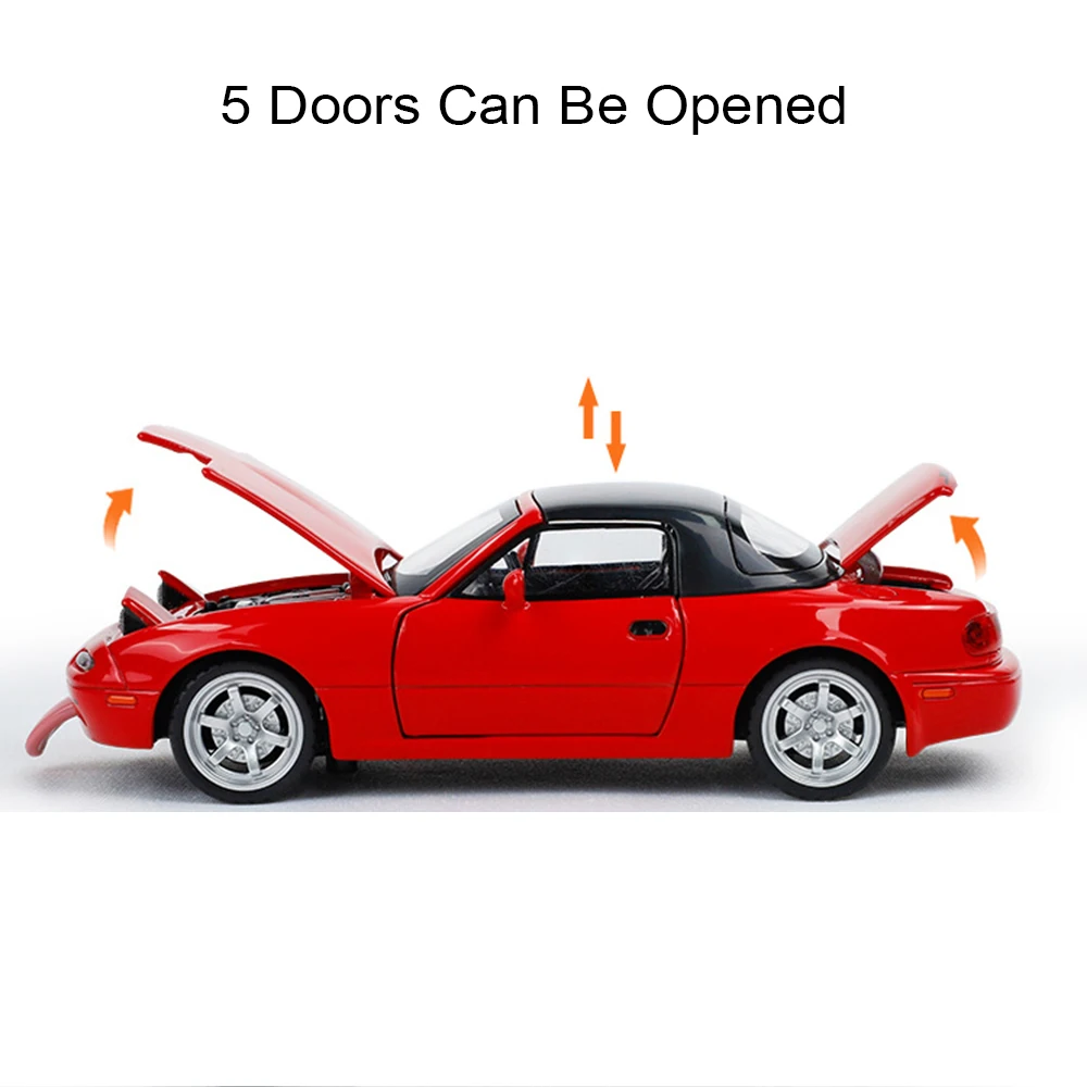 1:32 スケール MX5 RX7 おもちゃの車モデル ダイキャストメタル ドアが開く プルバックシミュレーション スーパーカーモデル 子供のギフトコレクション