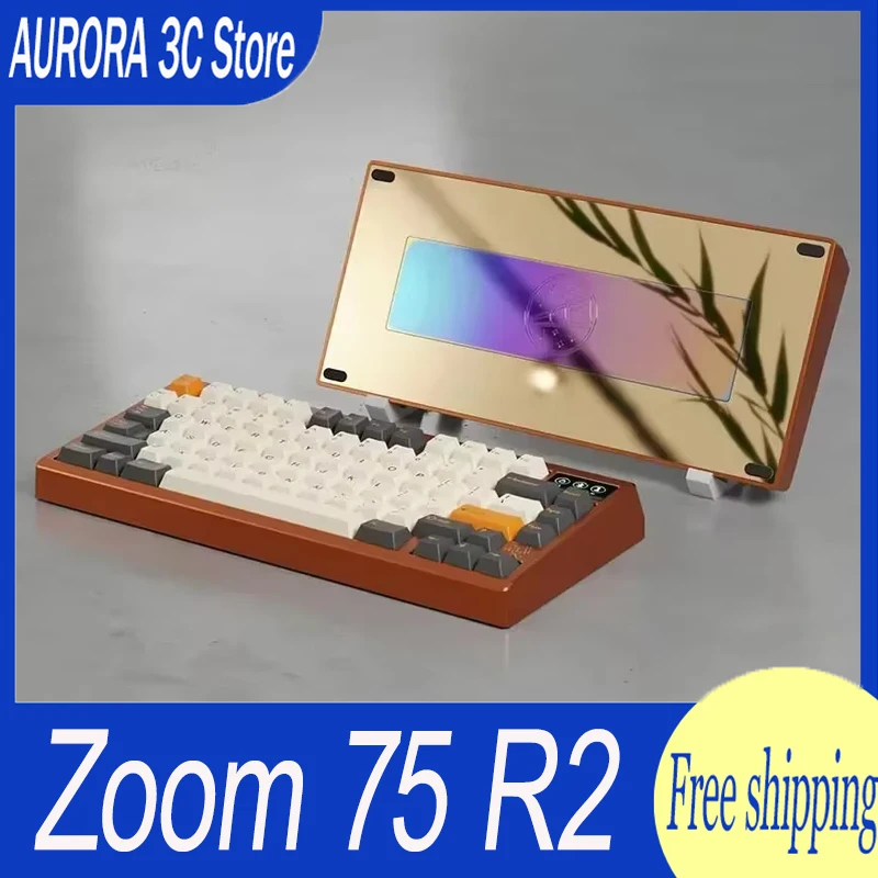 Zoom 75 R2 Keyboard Kit Wireless Bluetooth Cnc Mechanical Customization  Rgb Screen Gaming Keyboard For Office Computer Gift