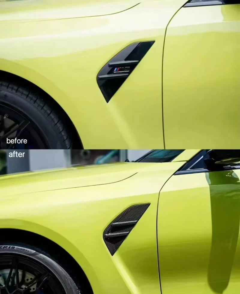 Suitable for G80 G82 M3 M4 Real Carbon Fiber Dry Carbon Fender Vent Trim 6