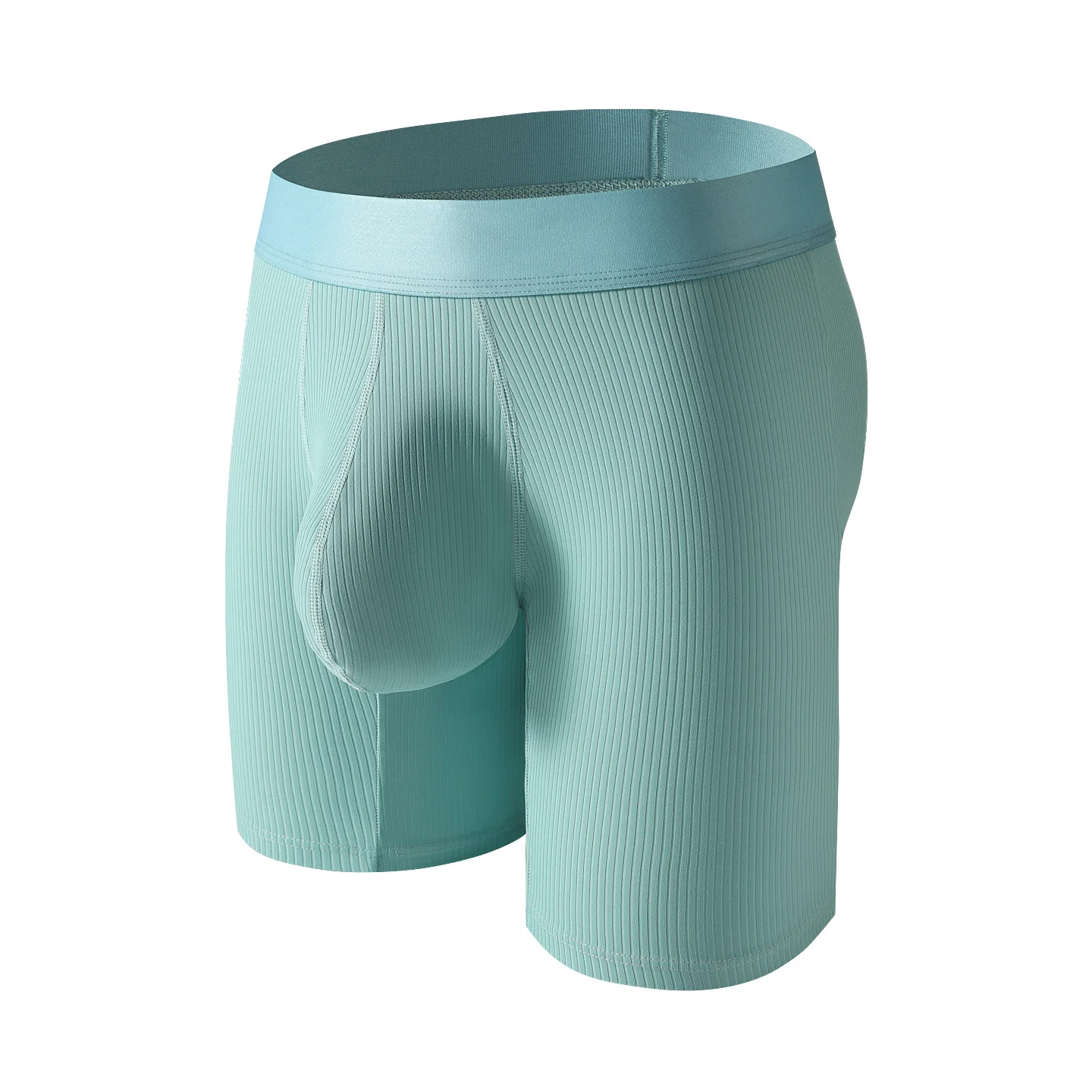 

Men's Boxer Shorts Ice Silk Underwear Solid Sexy Panties For Man Breathable U Pouch Middle Long Leg Underpants Cueca Calzoncillo