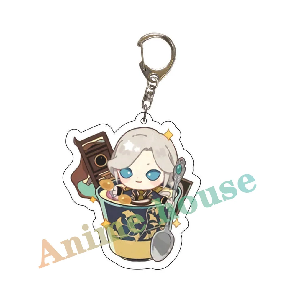 Game Identity V Keychain Doll Anime Margaretha Eli Robbie Naib Mechanic Edgar Acrylic Keyring 6cm Pendant