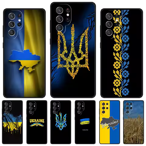 Ukraine Flag phone case For Samsung Galaxy S24 S25 S23 S22 Ultra Note 10 20 Plus S20 S21 FE Cover