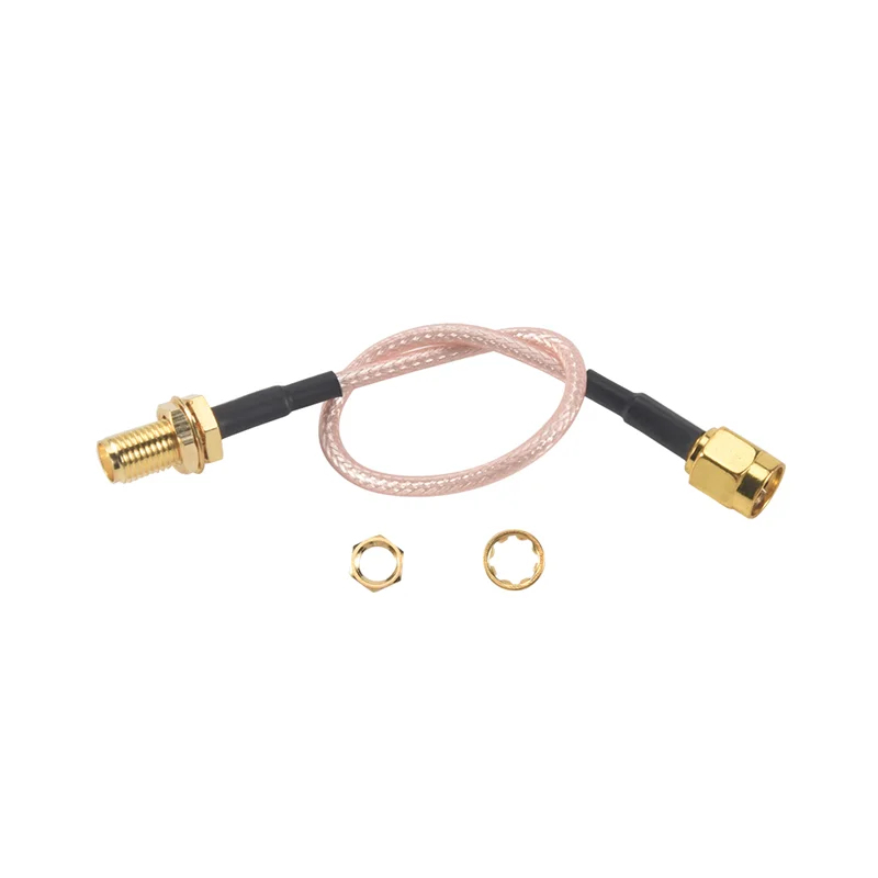 B27B SMA Male To SMA Female Nut Bulkhead Crimp RG316 Coax Cable Jumper Pigtail 15Cm