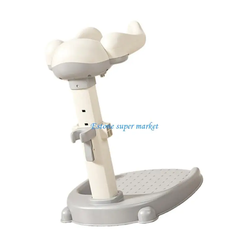 090B مقعد استحمام للأطفال الصغار، شكل مريح، تخزين مدمج، دعم آمن للاستحمام