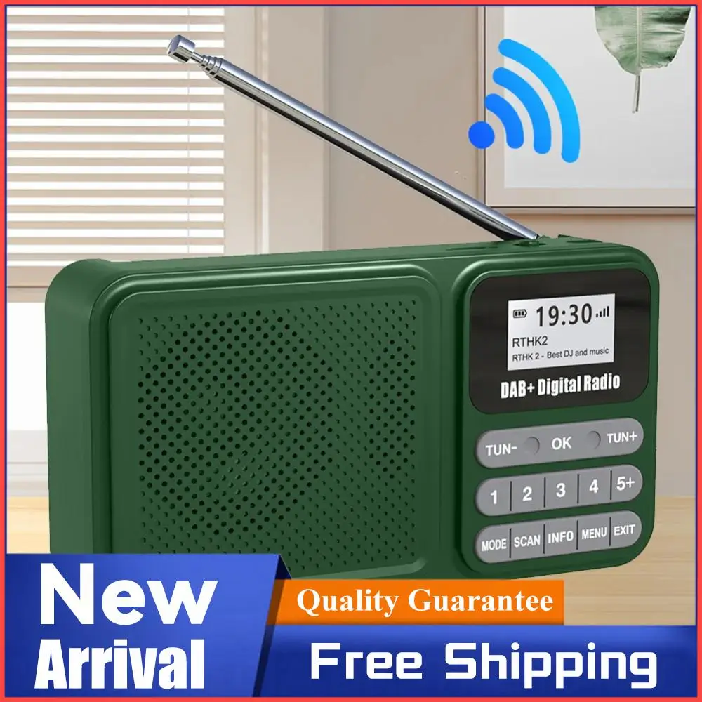 ワイヤレスbt-50-dab-デジタルラジオ-ポータブルfmラジオ-tfカード対応-mp3再生-lcdディスプレイ-スピーカー-ソーラー充電式-緊急ラジオ