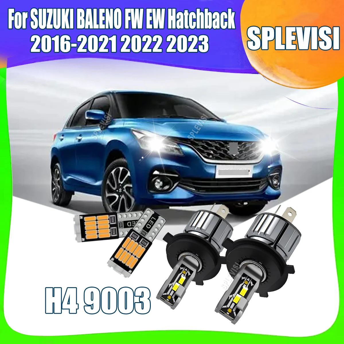

H4 9003 LED Auto Headlight Bulb, 12V 24V No Radio Interference For SUZUKI BALENO FW EW Hatchback 2016 2017 2018 2019 2020-2023