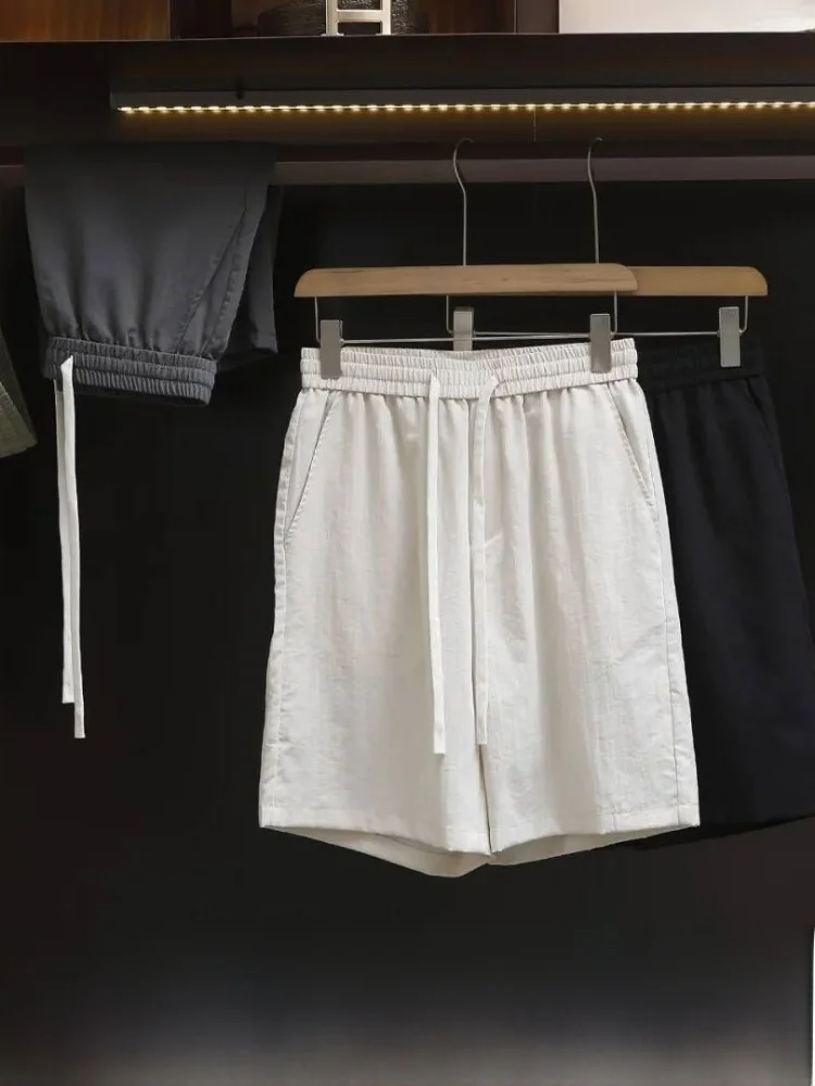 

Knitted Shorts for Men Elastic Waist Cotton Feel New Summer 2026 Standard Fit Lightweight Comfortable Men's Shorts